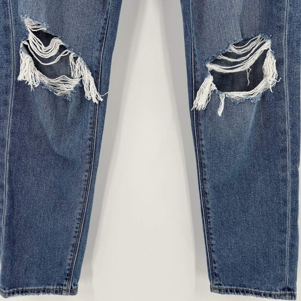 American Eagle Mom Jeans Comfort Stretch Waistband Distressed Women’s Size 2 Reg - Picture 4 of 10
